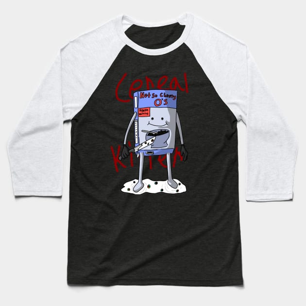 Cereal killer Baseball T-Shirt by Evanglynn Art